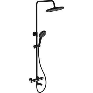 Душевая стойка Gappo G2403-56 с термостатом чёрный/хром